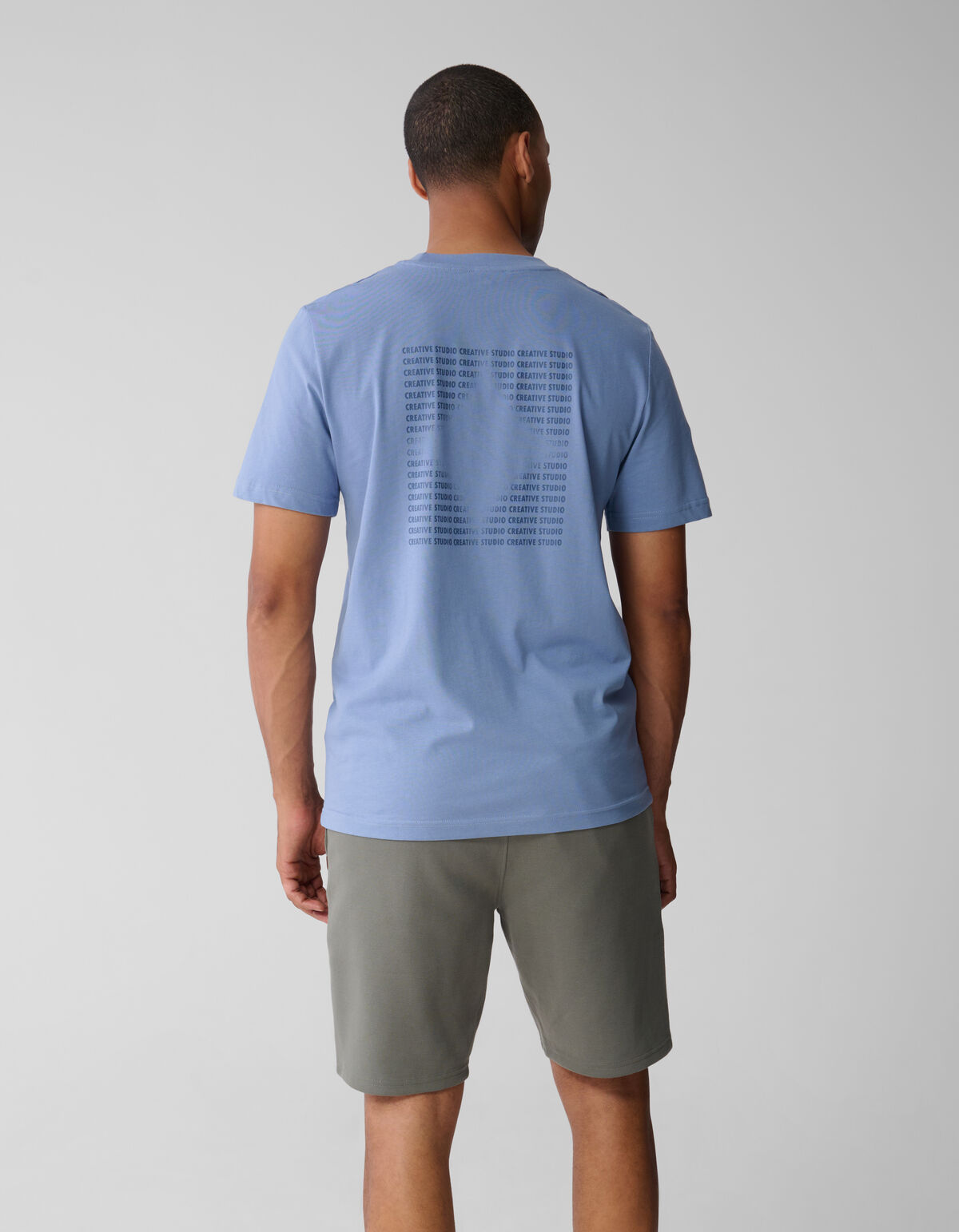 Tekst Artwork T-shirt Lichtblauw SHOEBY MEN