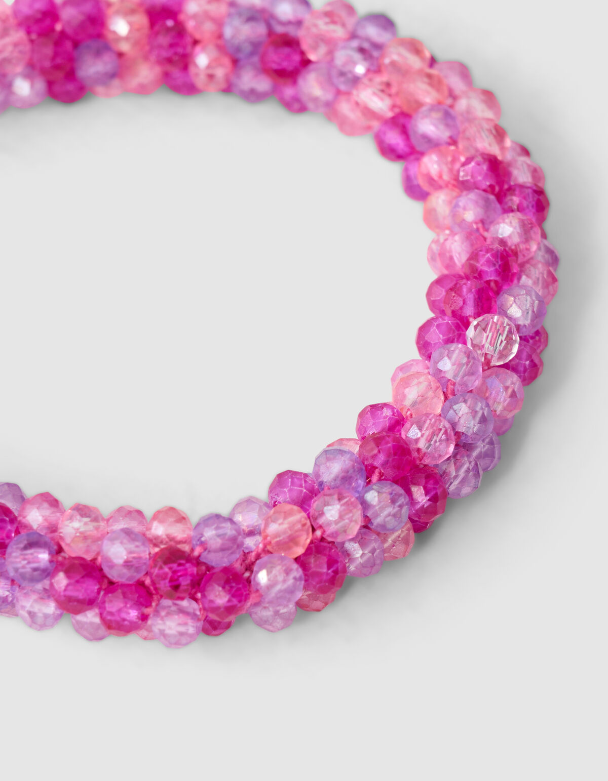 Beaded Haarelastiek Roze/Paars SHOEBY ACCESSOIRES