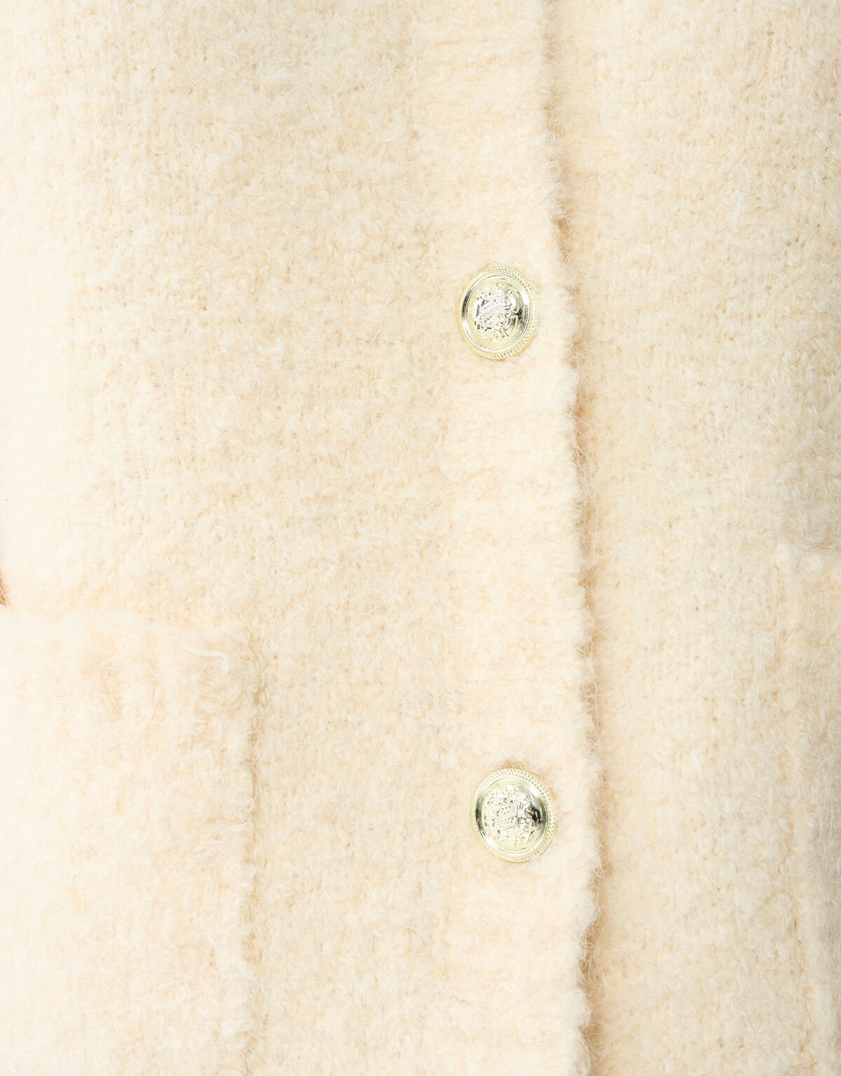 Teddy Knit Vest Gebroken Wit SHOEBY WOMEN