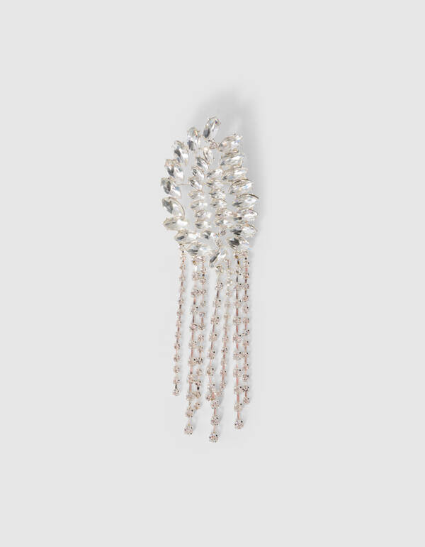 Strass Broche Oorbellen Zilver SHOEBY ACCESSOIRES