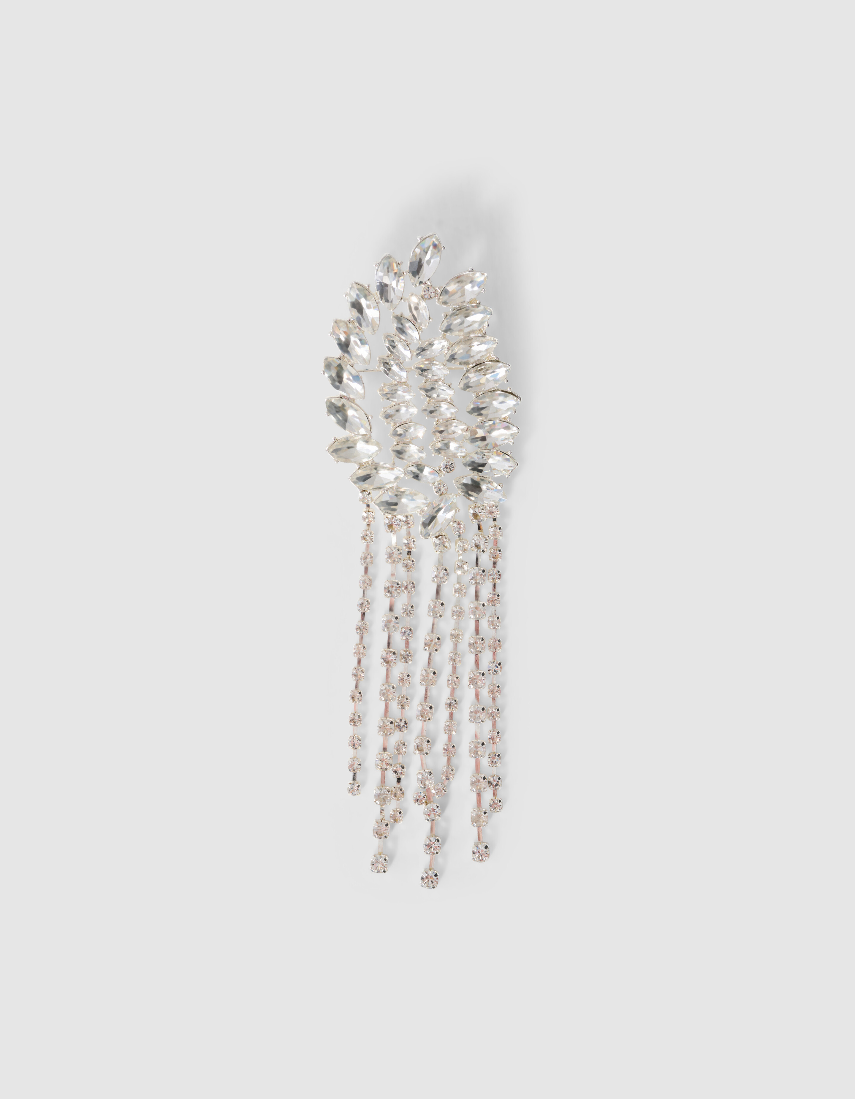 Strass Broche Oorbellen Zilver SHOEBY ACCESSOIRES