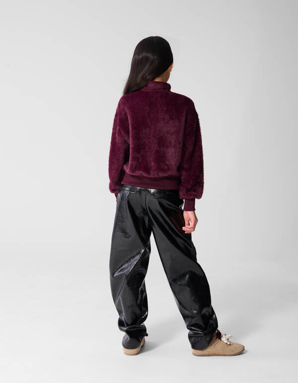 Croco Barrel Fit Broek Zwart SHOEBY GIRLS