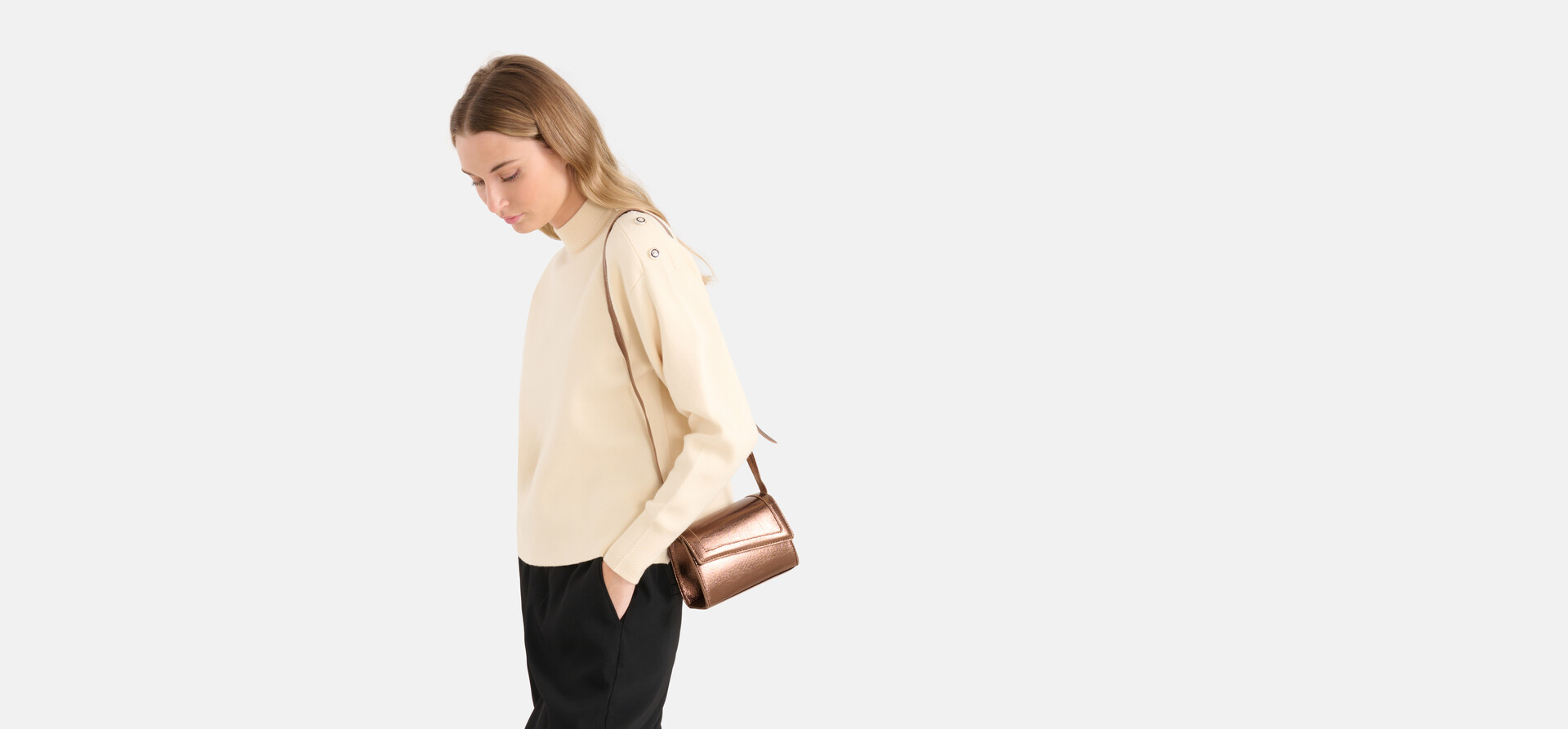 Metallic Mini Tas Bruin SHOEBY ACCESSOIRES