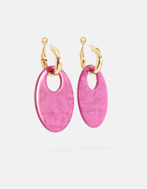 Ovale Oorbellen Roze SHOEBY ACCESSOIRES