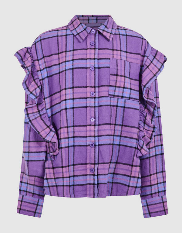 Ruiten Ruffle Blouse Paars SHOEBY GIRLS