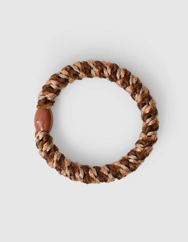 Lurex Haarelastiek Bruin SHOEBY ACCESSOIRES