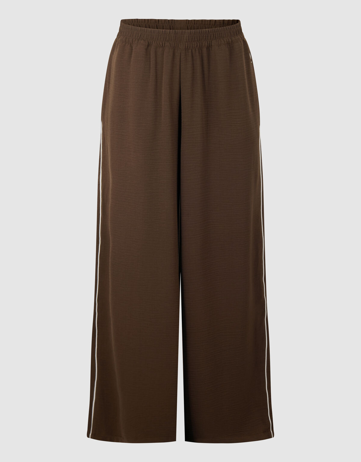 Twist Piping Wide Leg Fit Broek Bruin SHOEBY WOMEN