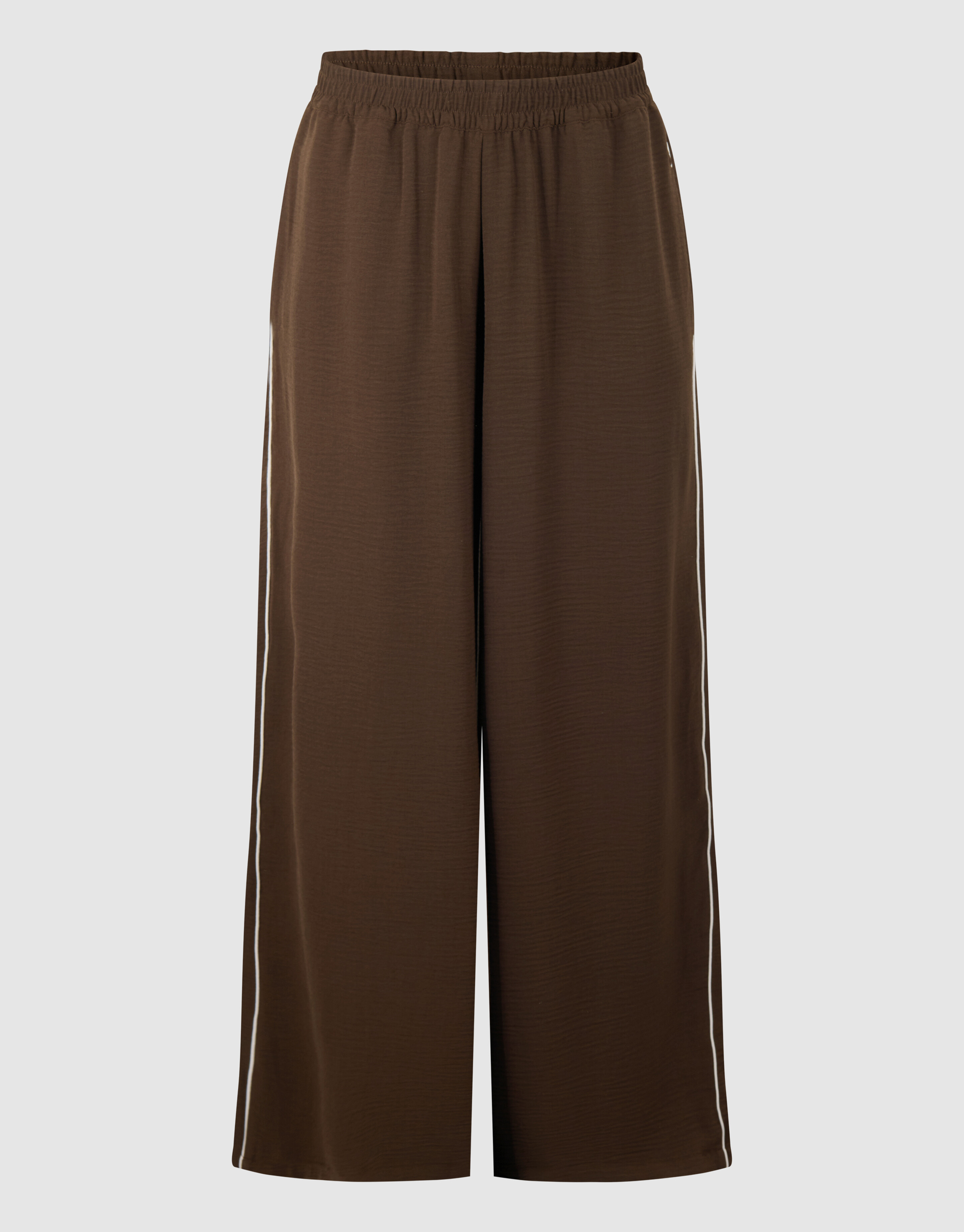 Twist Piping Wide Leg Fit Broek Bruin SHOEBY WOMEN