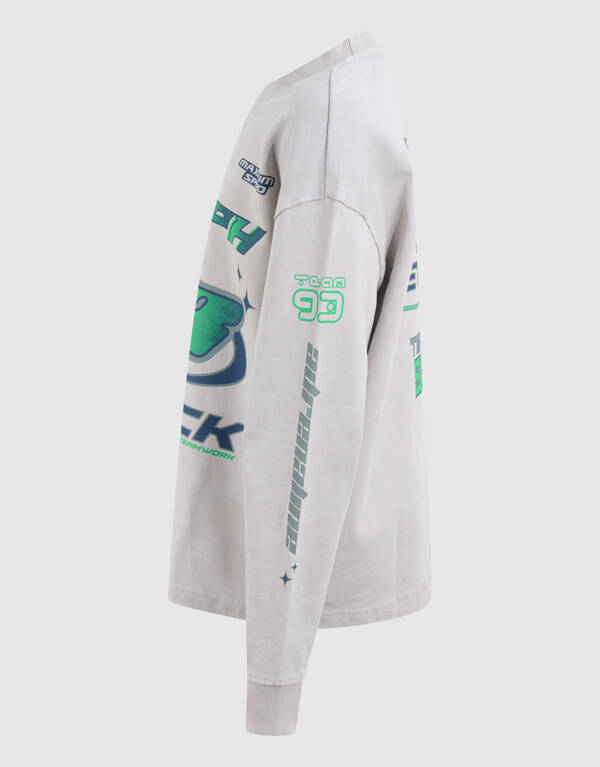 Race Artwork Sweater Beige SHOEBY BOYS