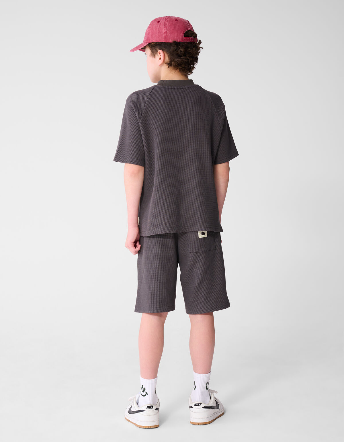 Waffle Structuur Short Donkergrijs SHOEBY BOYS