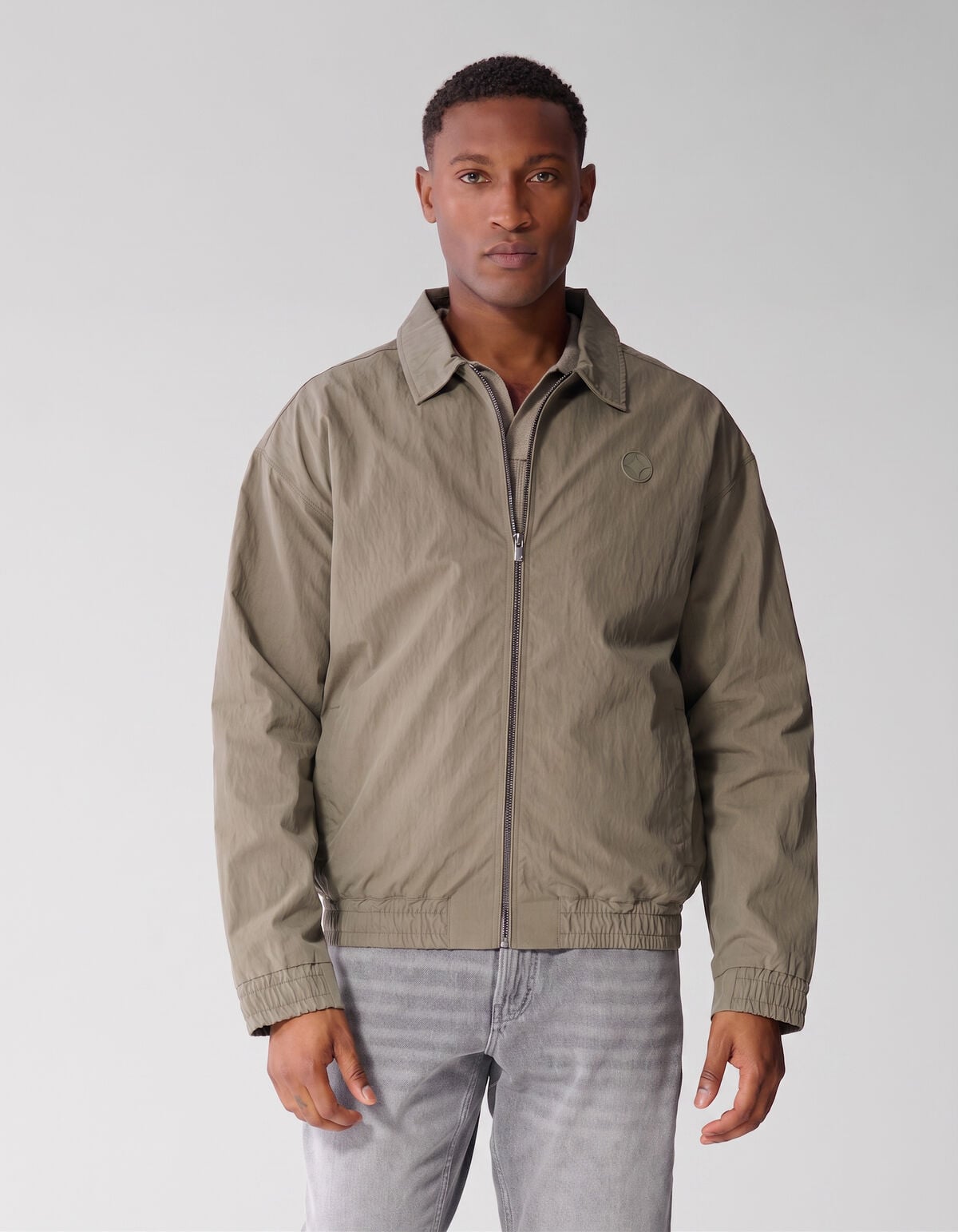Crinkle Bomber Jack Lichtgroen SHOEBY MEN