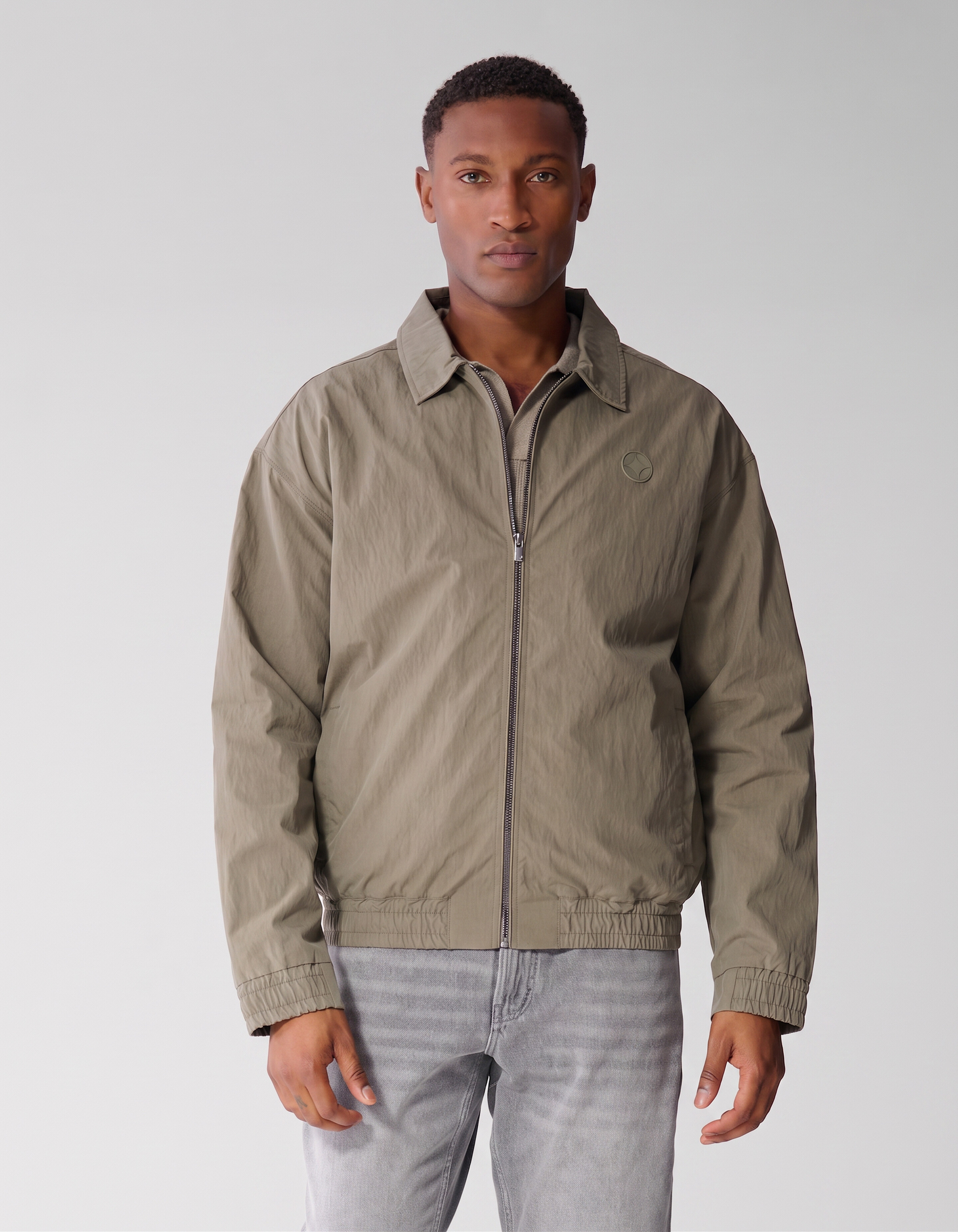 Crinkle Bomber Jack Lichtgroen SHOEBY MEN