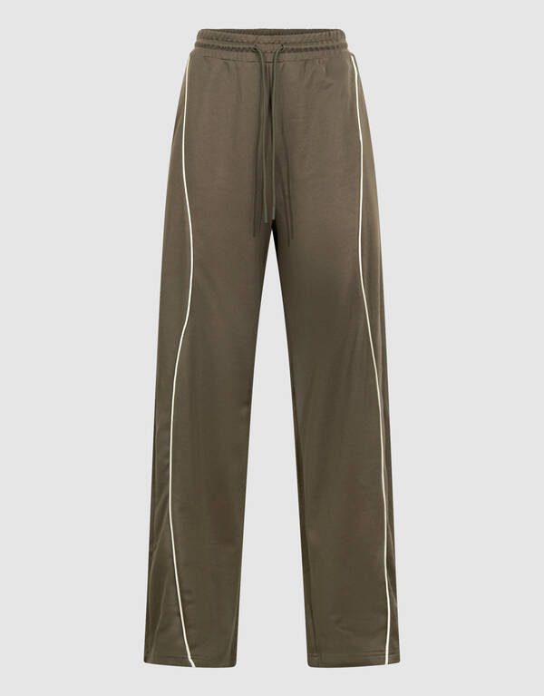 Wave Wide Leg Broek Donkergroen SHOEBY WOMEN