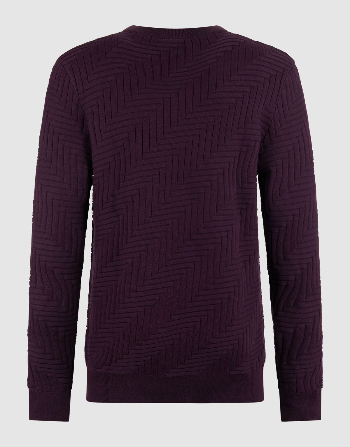 Structuur Knit Sweater Donkerrood SHOEBY MEN