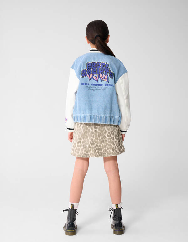 Pleated Leopard Mini Rok Lichtbruin SHOEBY GIRLS