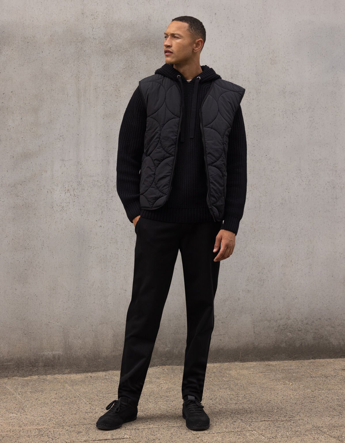 Gebreide Hoodie Zwart SHOEBY MEN