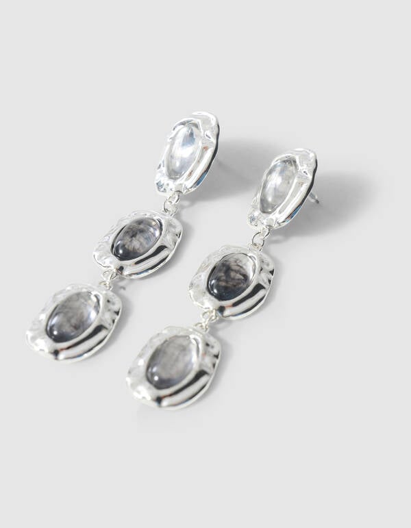 Triple Stone Oorbellen Zilver SHOEBY ACCESSOIRES