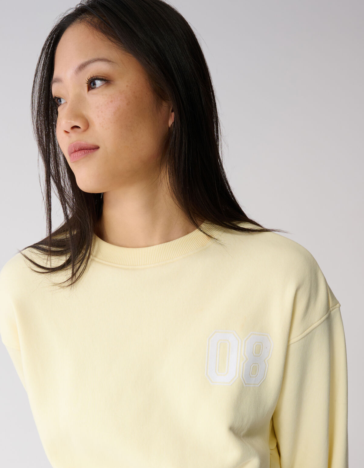 Varsity Cord Sweater Lichtgeel SHOEBY WOMEN