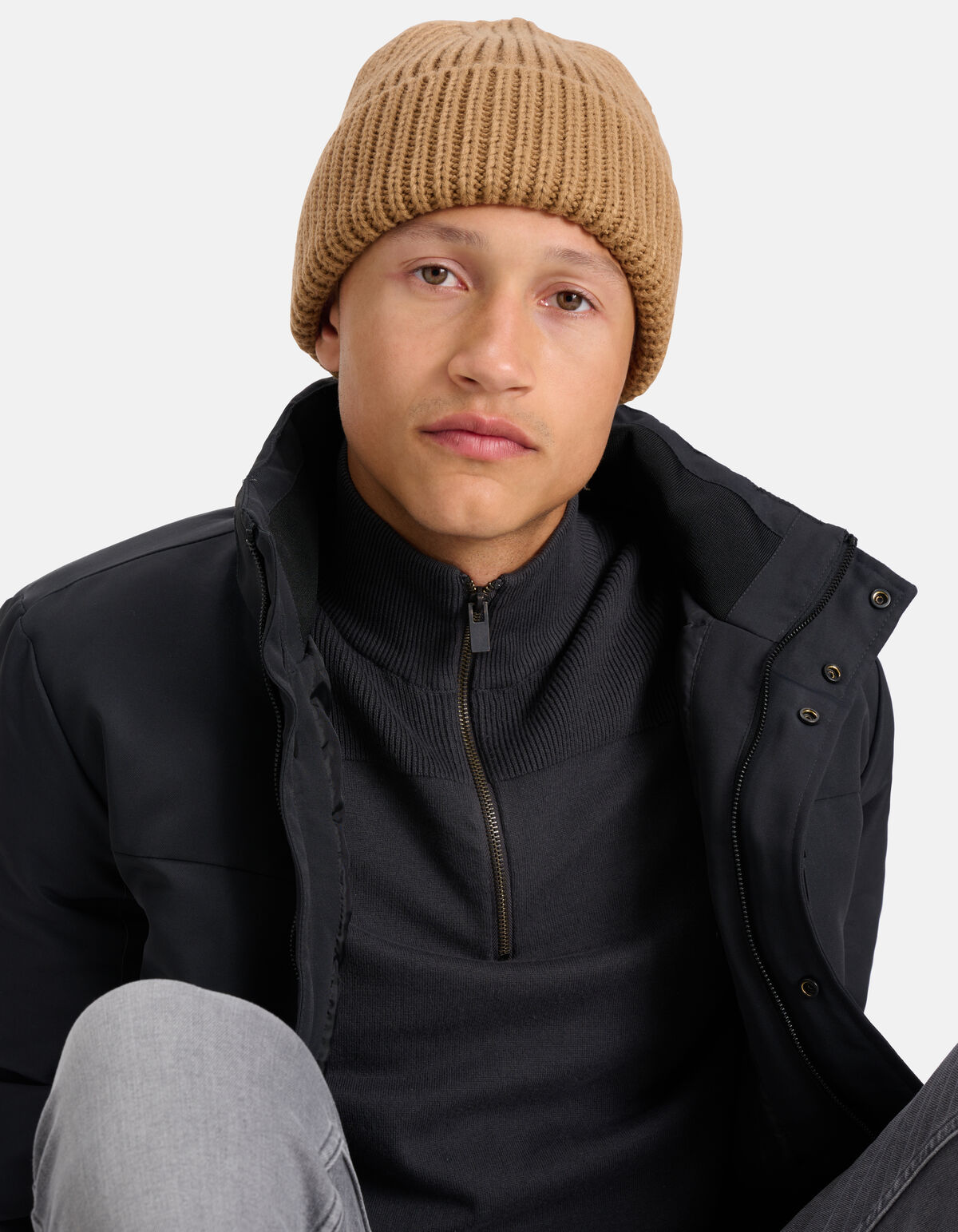 Gebreide Beanie Bruin SHOEBY ACCESSOIRES