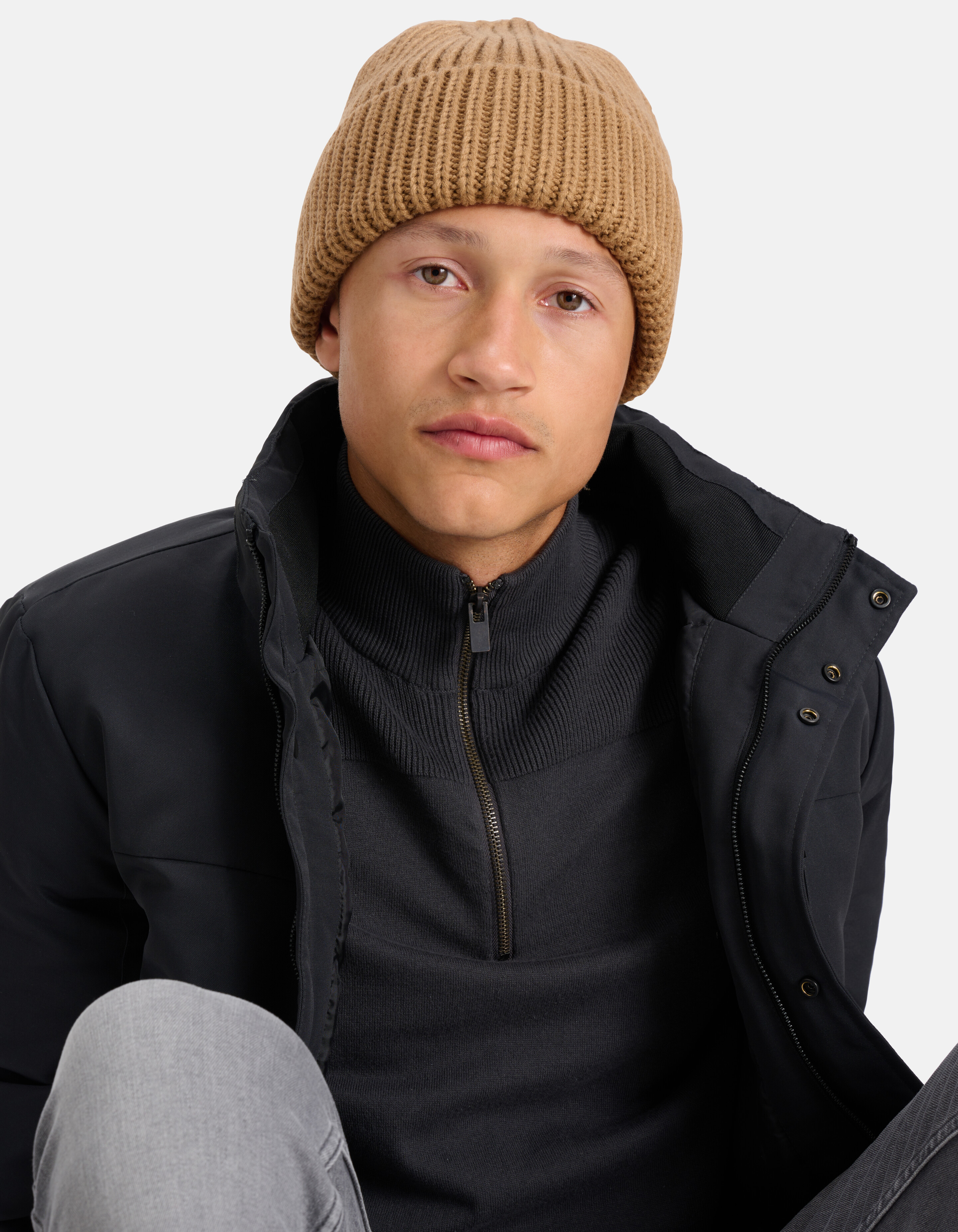Gebreide Beanie Bruin SHOEBY ACCESSOIRES