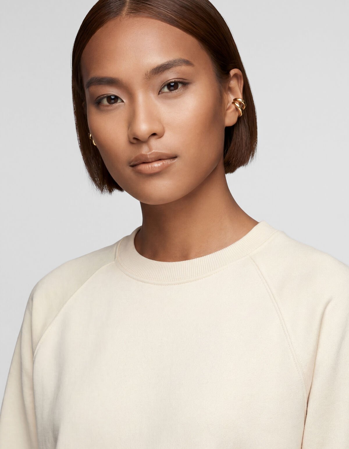 Big Shoulder Sweater Gebroken Wit SHOEBY WOMEN