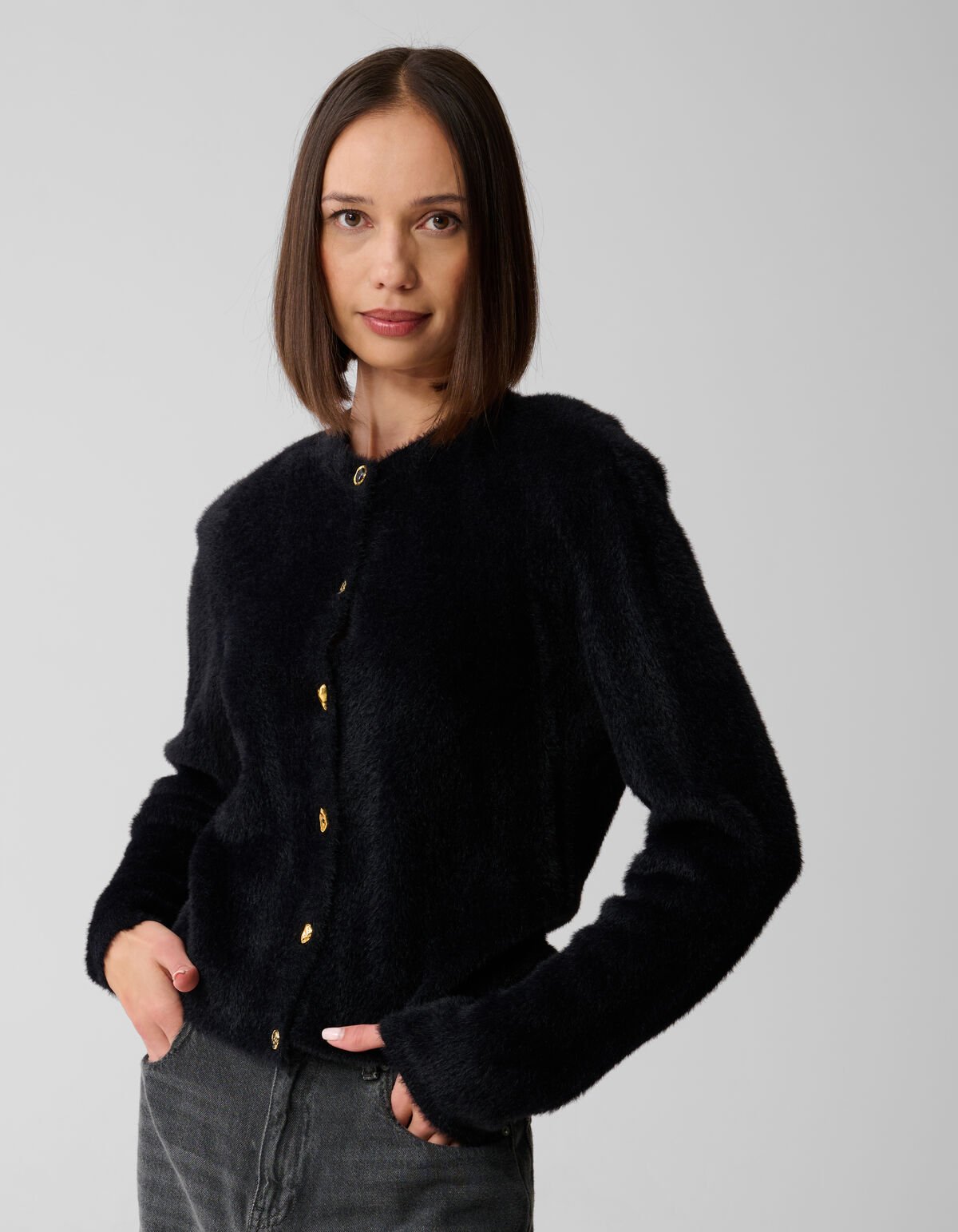 Big Shoulder Vest Zwart SHOEBY WOMEN