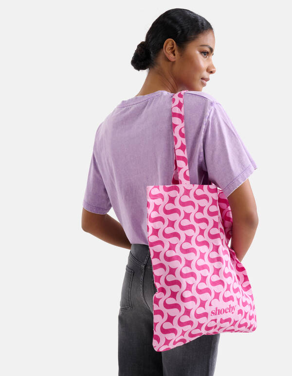 Shoeby Logo Shopper Roze SHOEBY ACCESSOIRES