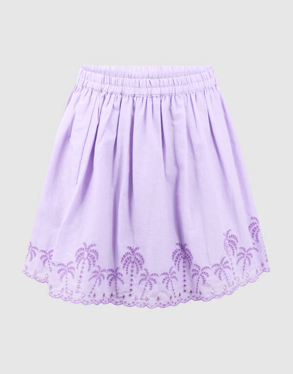 Palm Embroidery Mini Rok Lichtpaars SHOEBY GIRLS