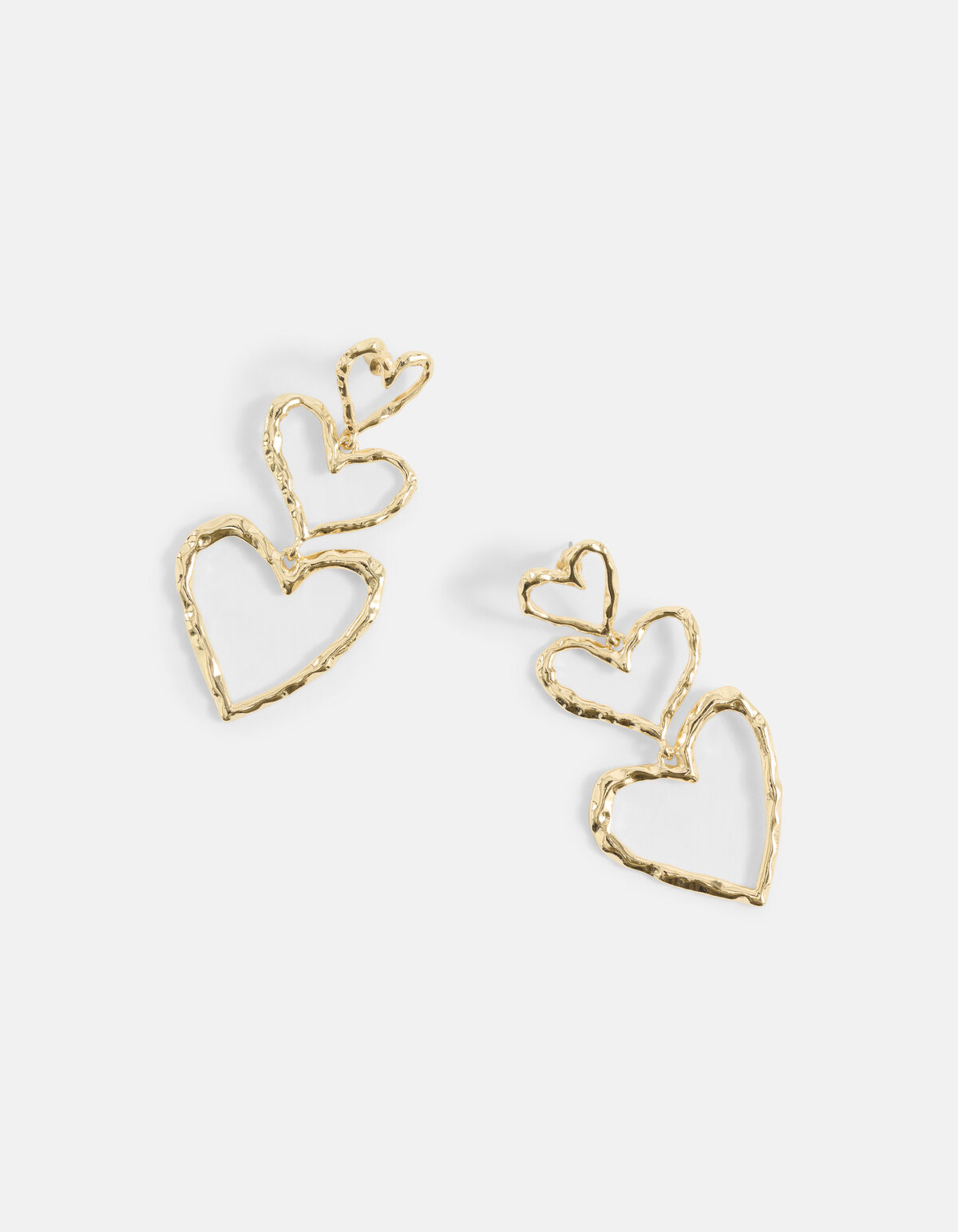Triple Heart Oorbellen Goud SHOEBY ACCESSOIRES