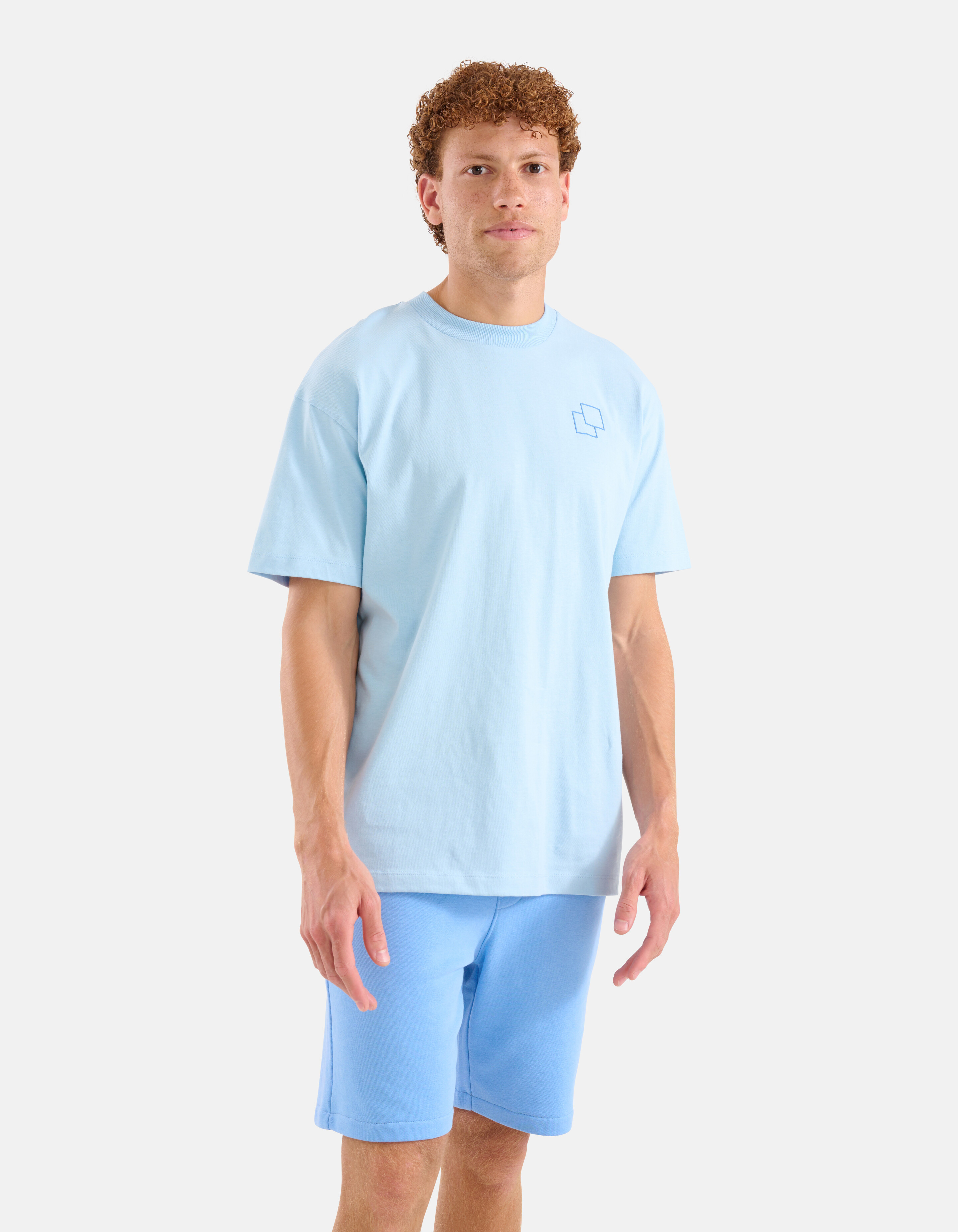 Embroidery T-shirt Blauw SHOEBY MEN
