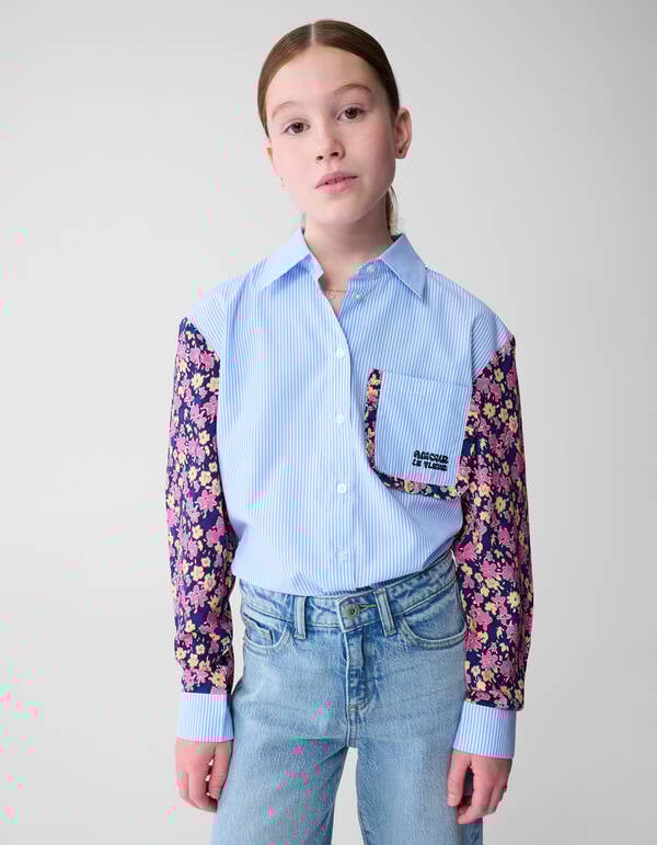 Flower Mix Blouse Lichtblauw SHOEBY GIRLS