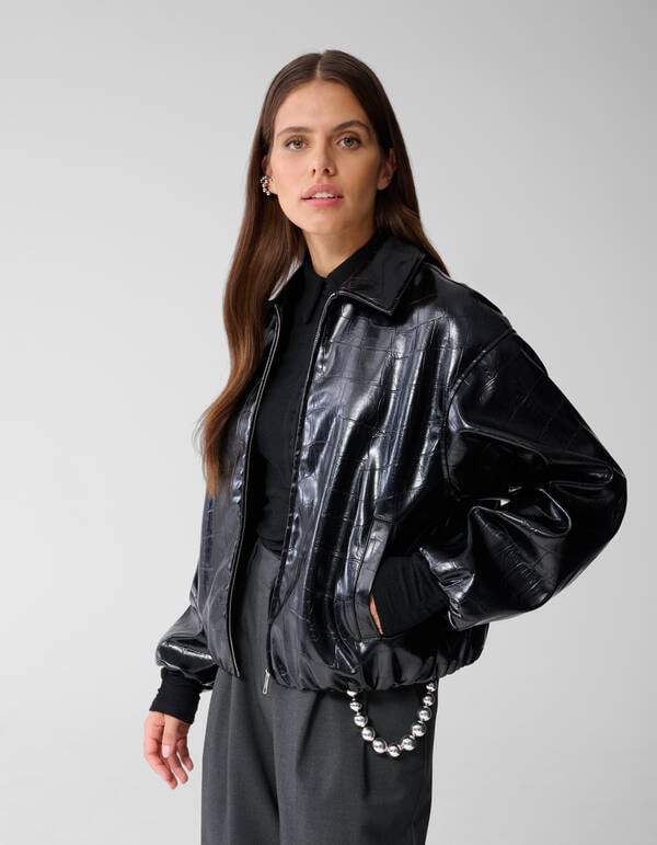 Oversized Croco Bomber Jack Zwart SHOEBY WOMEN