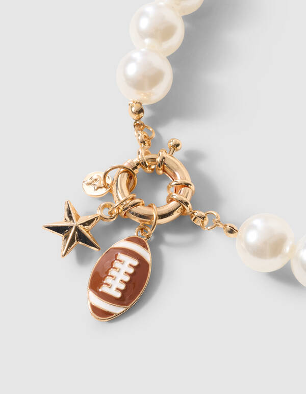 Statement Rugby Ketting Wit SHOEBY ACCESSOIRES