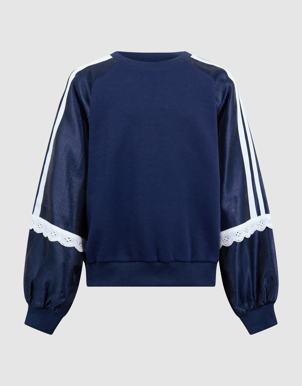 Satijnen Kanten Sweater Donkerblauw SHOEBY GIRLS