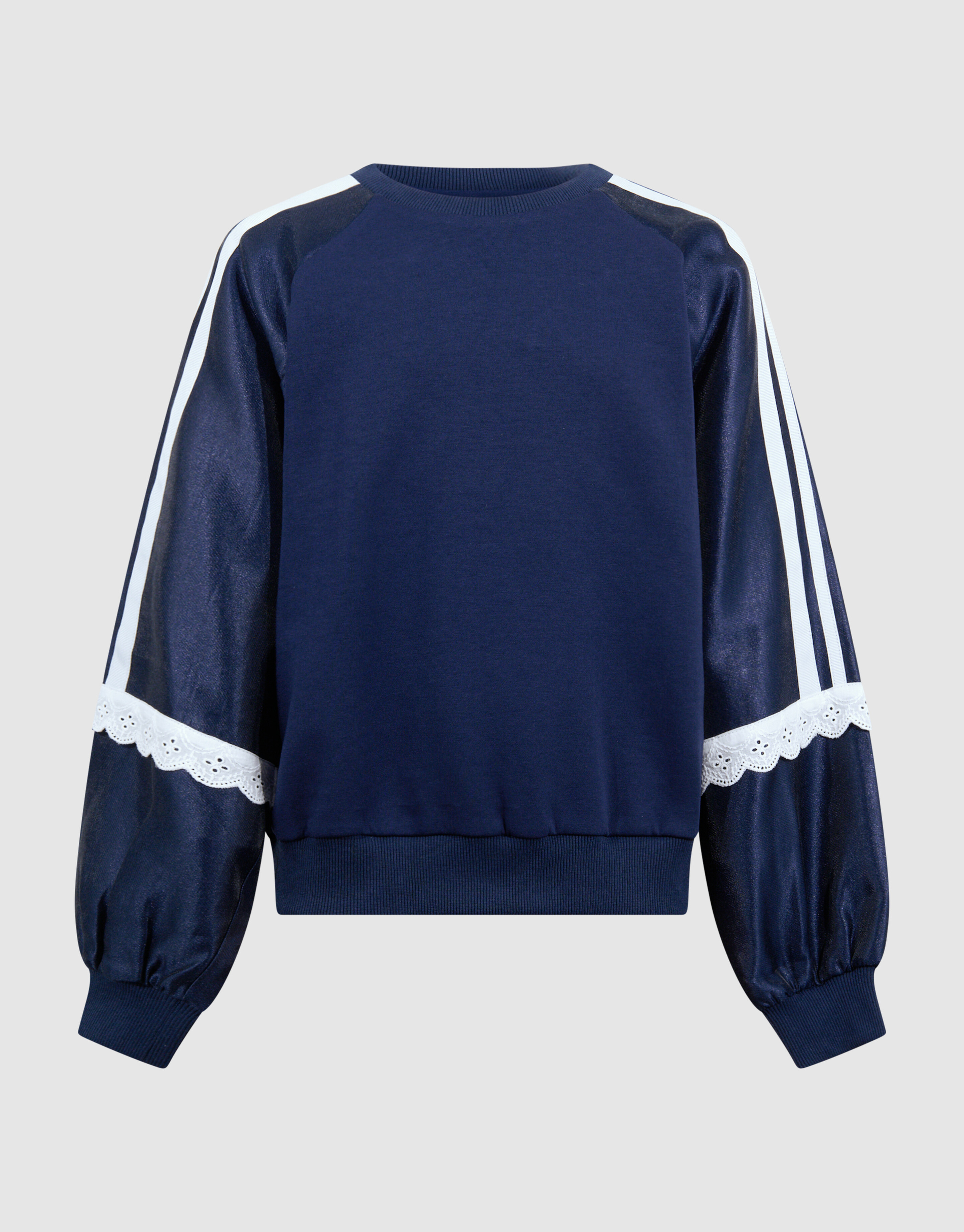 Satijnen Kanten Sweater Donkerblauw SHOEBY GIRLS