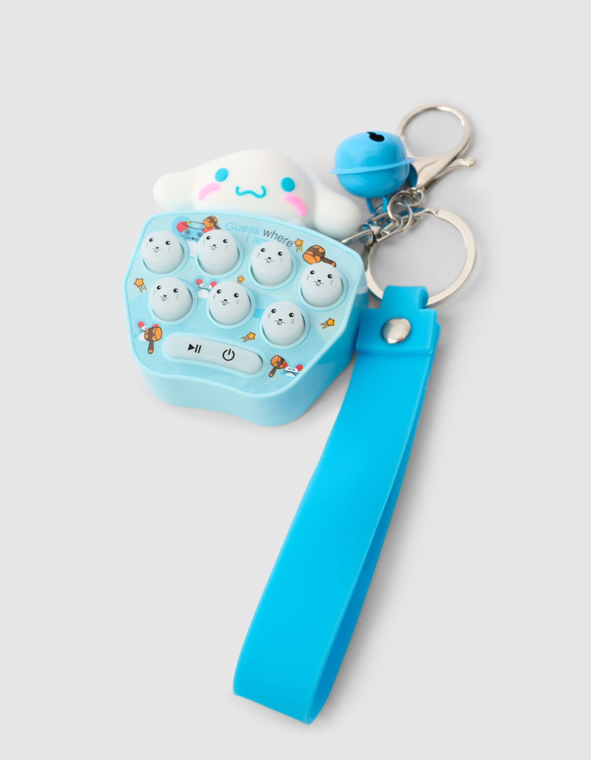 Happy Button Sleutelhanger Blauw SHOEBY ACCESSOIRES