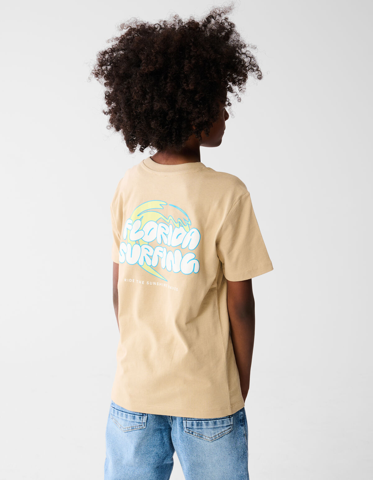 Florida Artwork T-shirt Beige SHOEBY BOYS