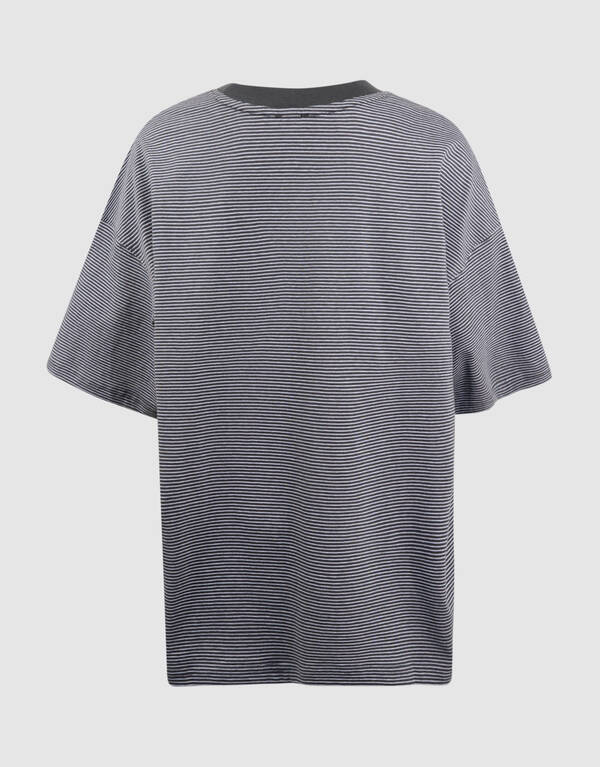 Stripe Artwork T-Shirt Zwart/Wit SHOEBY BOYS