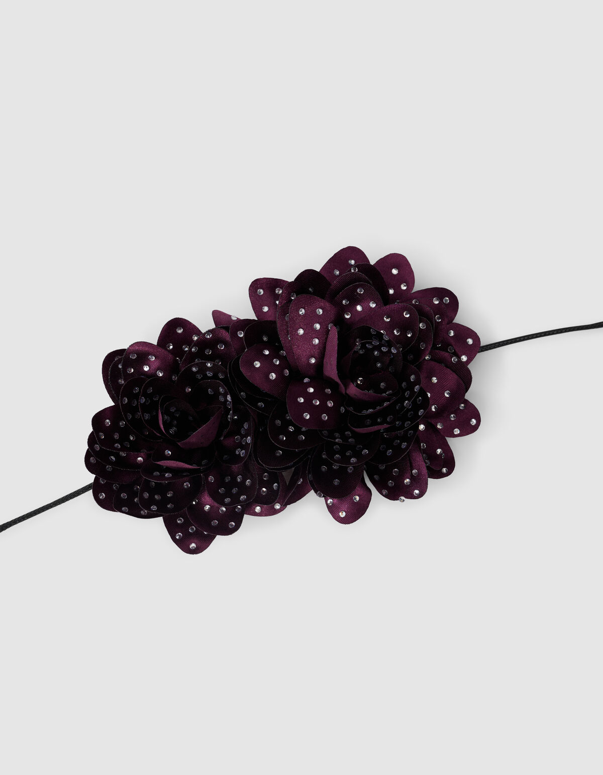 Strass Flower Corsage Donkerrood SHOEBY ACCESSOIRES