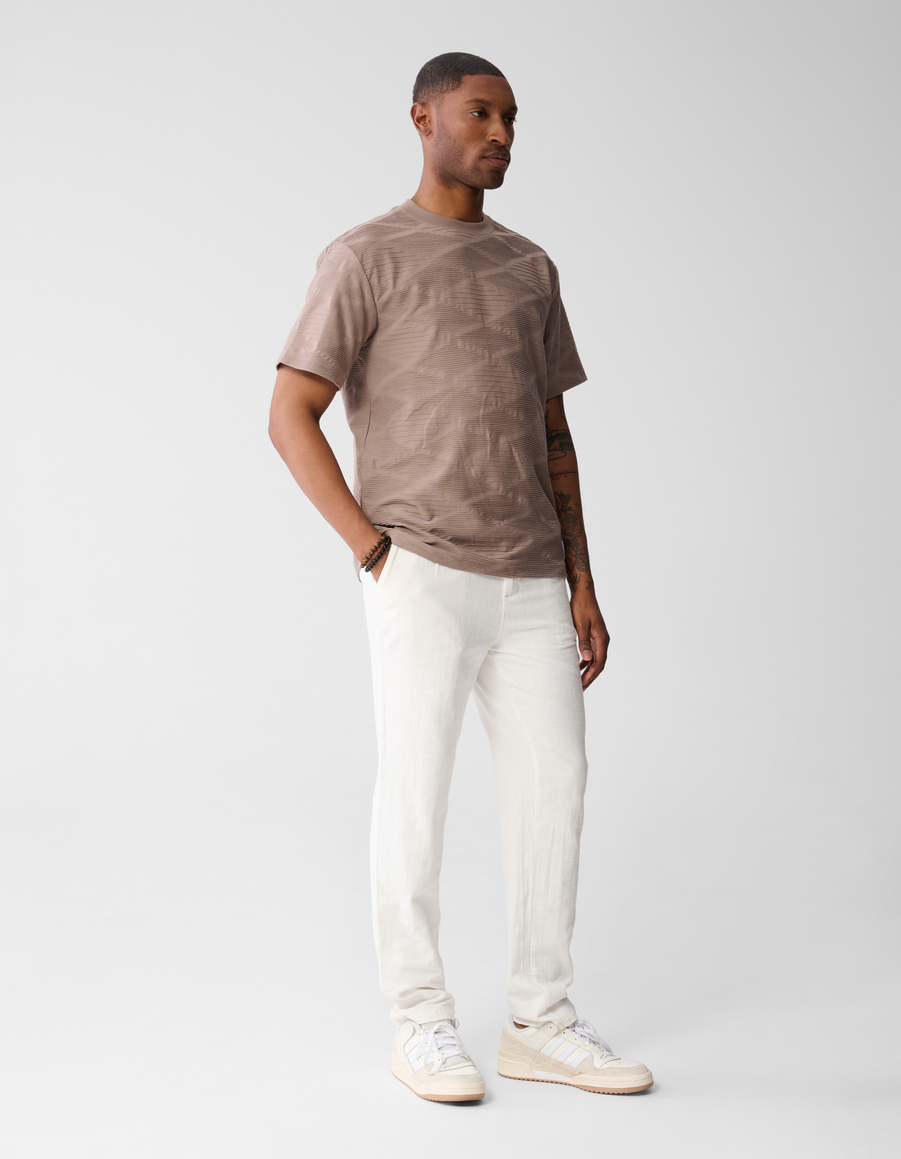 Structuur Broek Gebroken Wit SHOEBY MEN