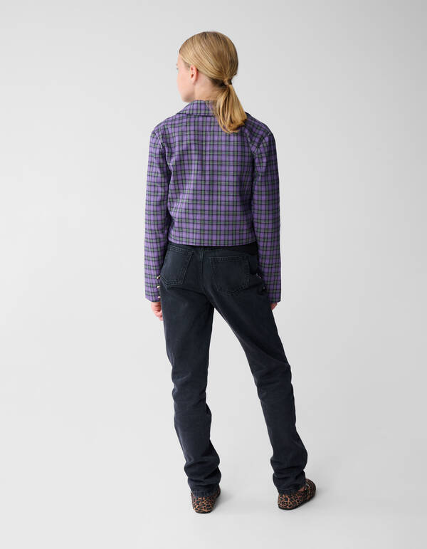 Cropped Ruiten Blazer Paars SHOEBY GIRLS
