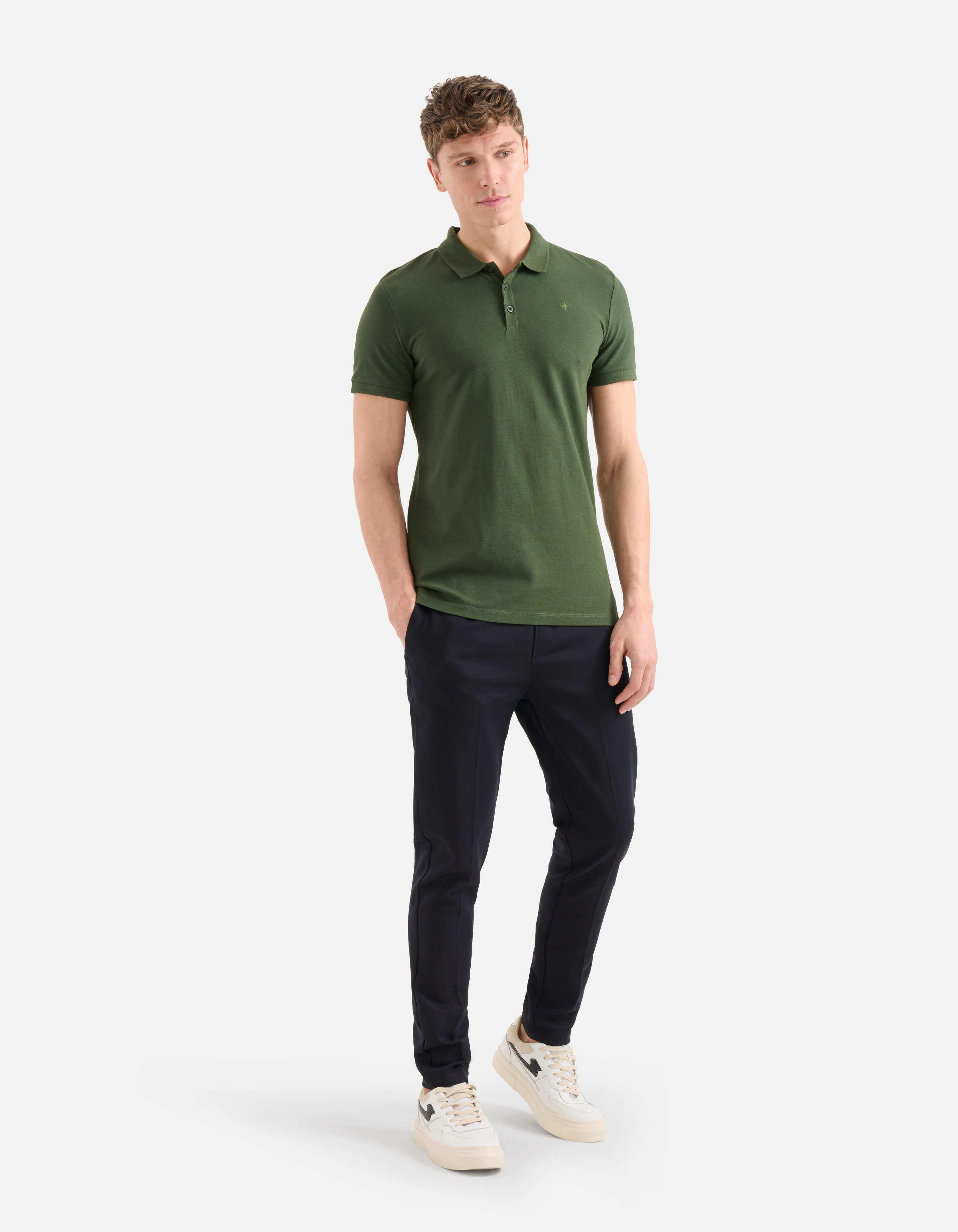 Basis Polo Donkergroen SHOEBY MEN