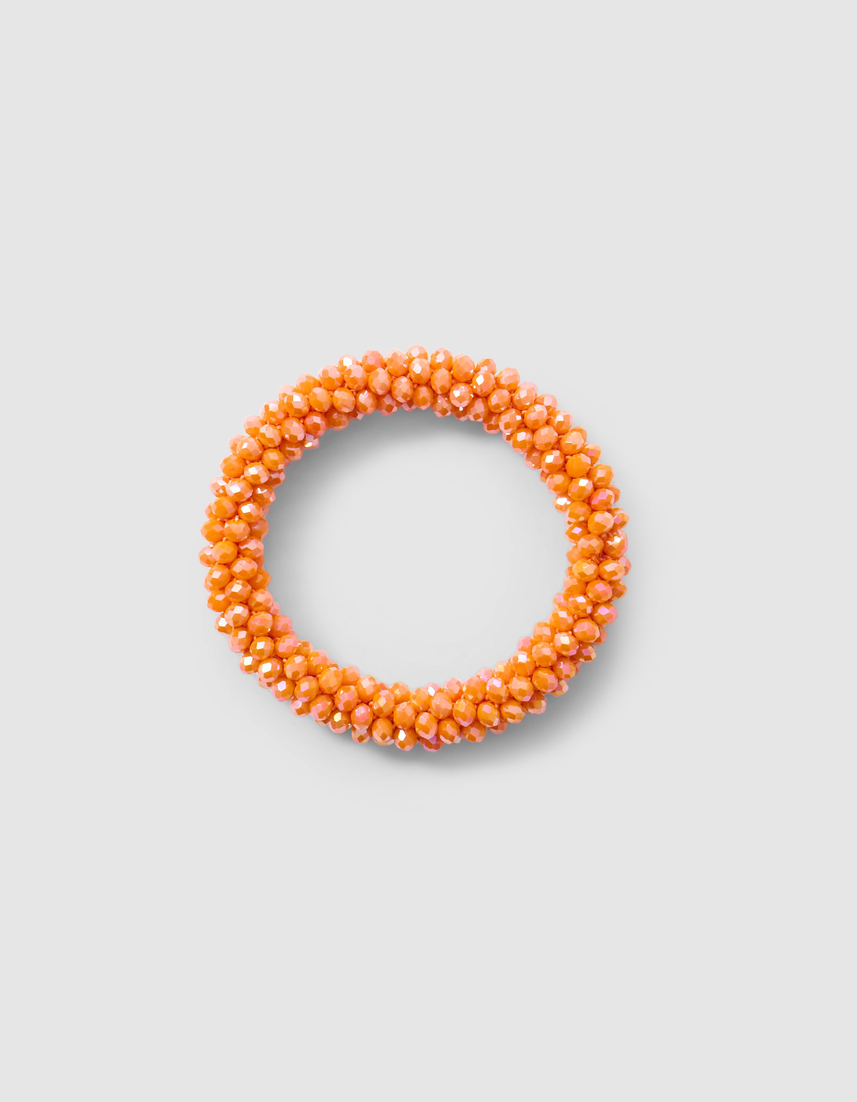 Beaded Haarelastiek Oranje SHOEBY ACCESSOIRES