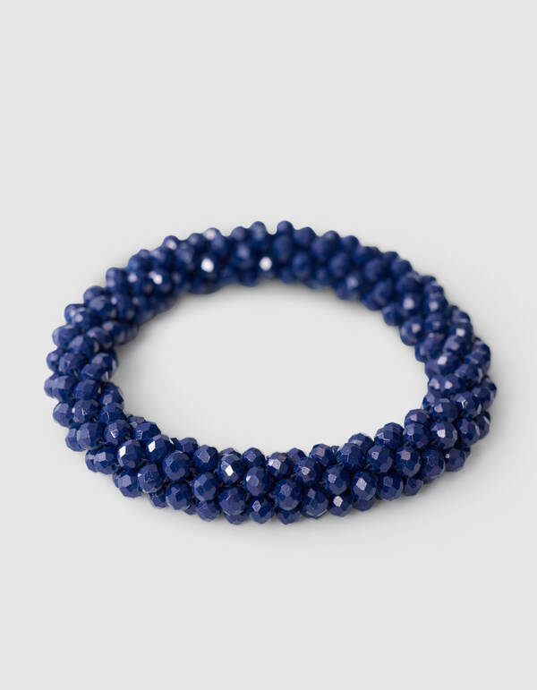 Beaded Haarelastiek Blauw SHOEBY ACCESSOIRES