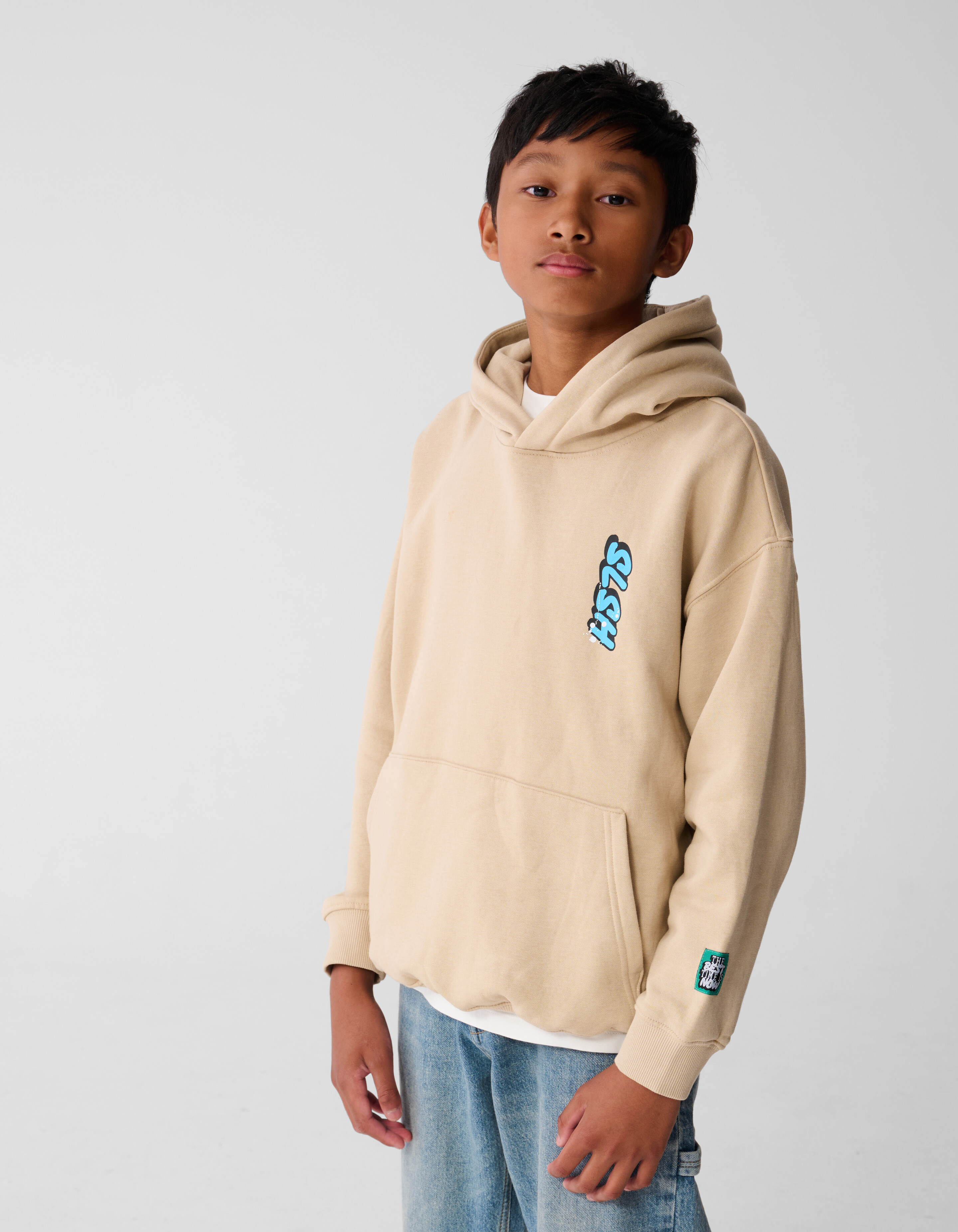 Rule Breaker Artwork Hoodie Beige SHOEBY BOYS