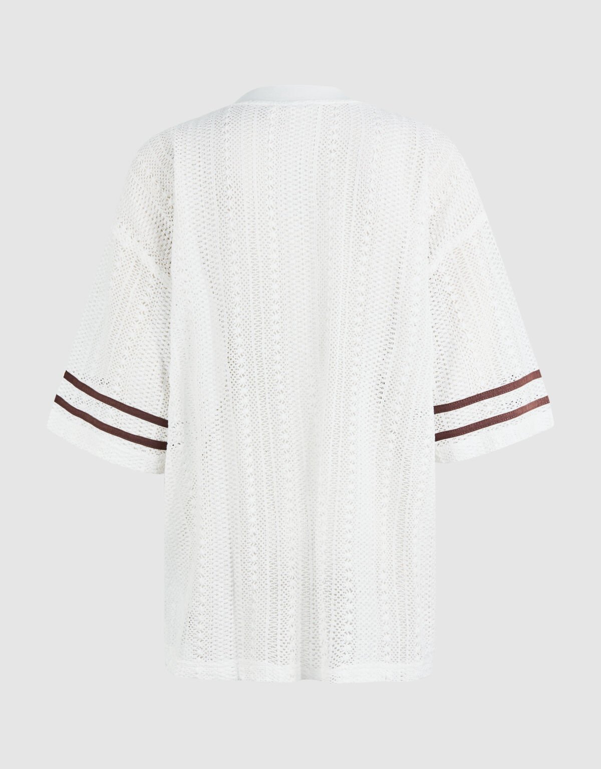 Oversized Baseball T-shirt Gebroken Wit By Fred SHOEBY WOMEN