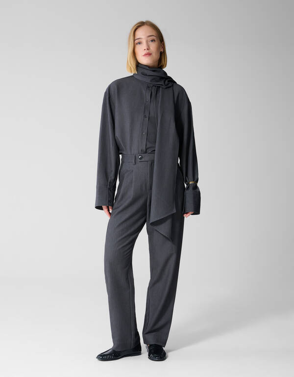 Tailored Slim Fit Broek Donkergrijs By Lonneke SHOEBY WOMEN