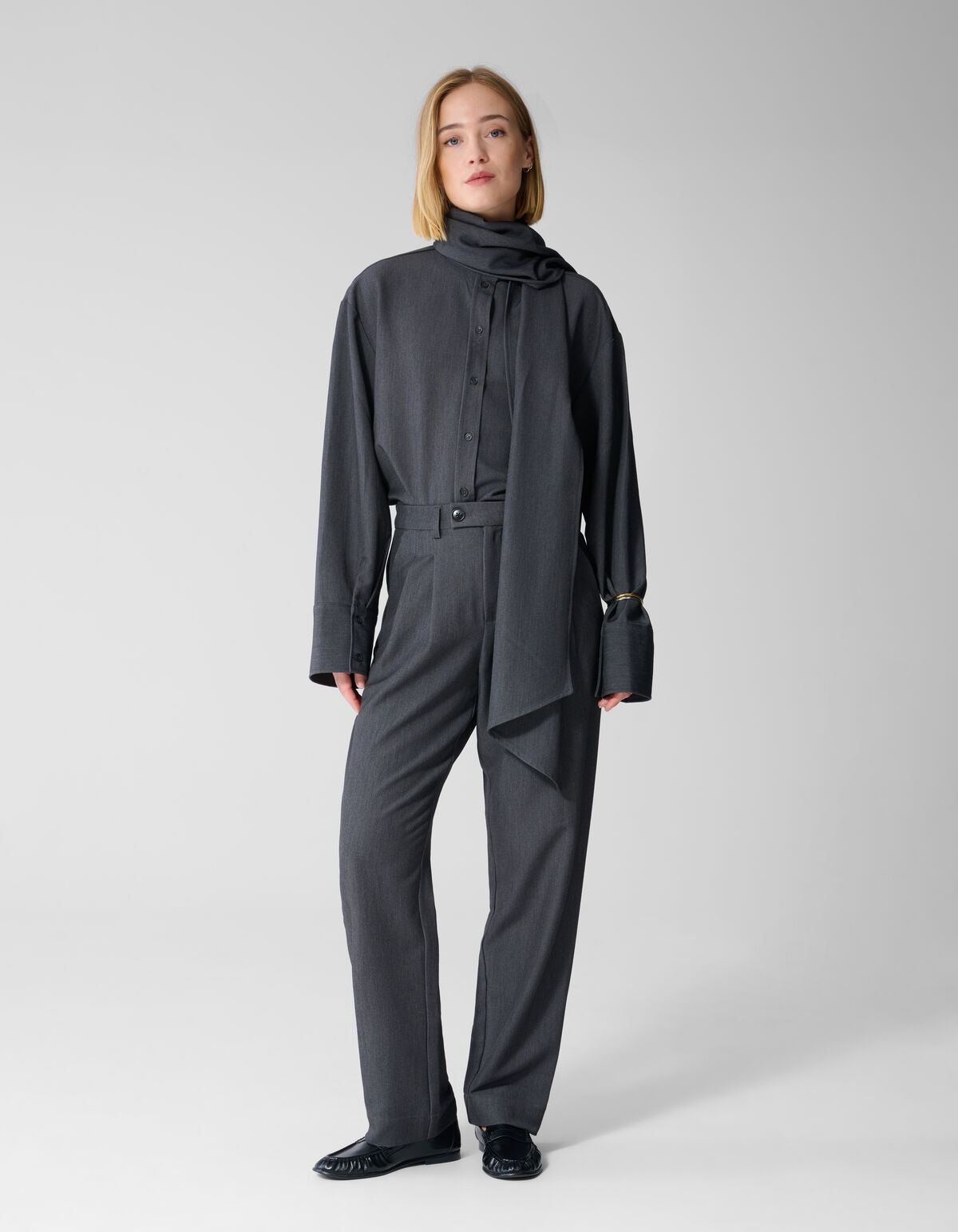 Tailored Slim Fit Broek Donkergrijs By Lonneke SHOEBY WOMEN