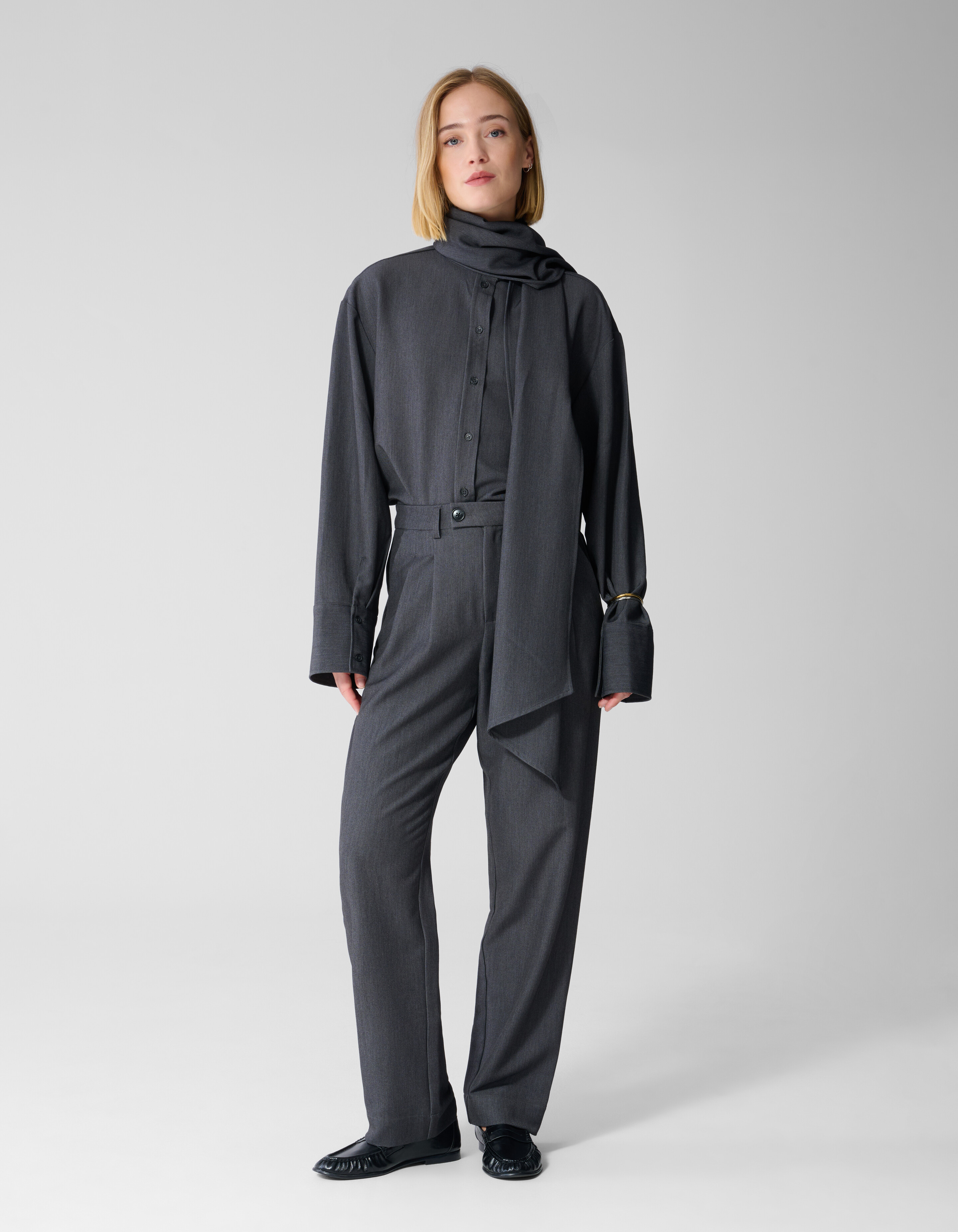Tailored Slim Fit Broek Donkergrijs By Lonneke SHOEBY WOMEN