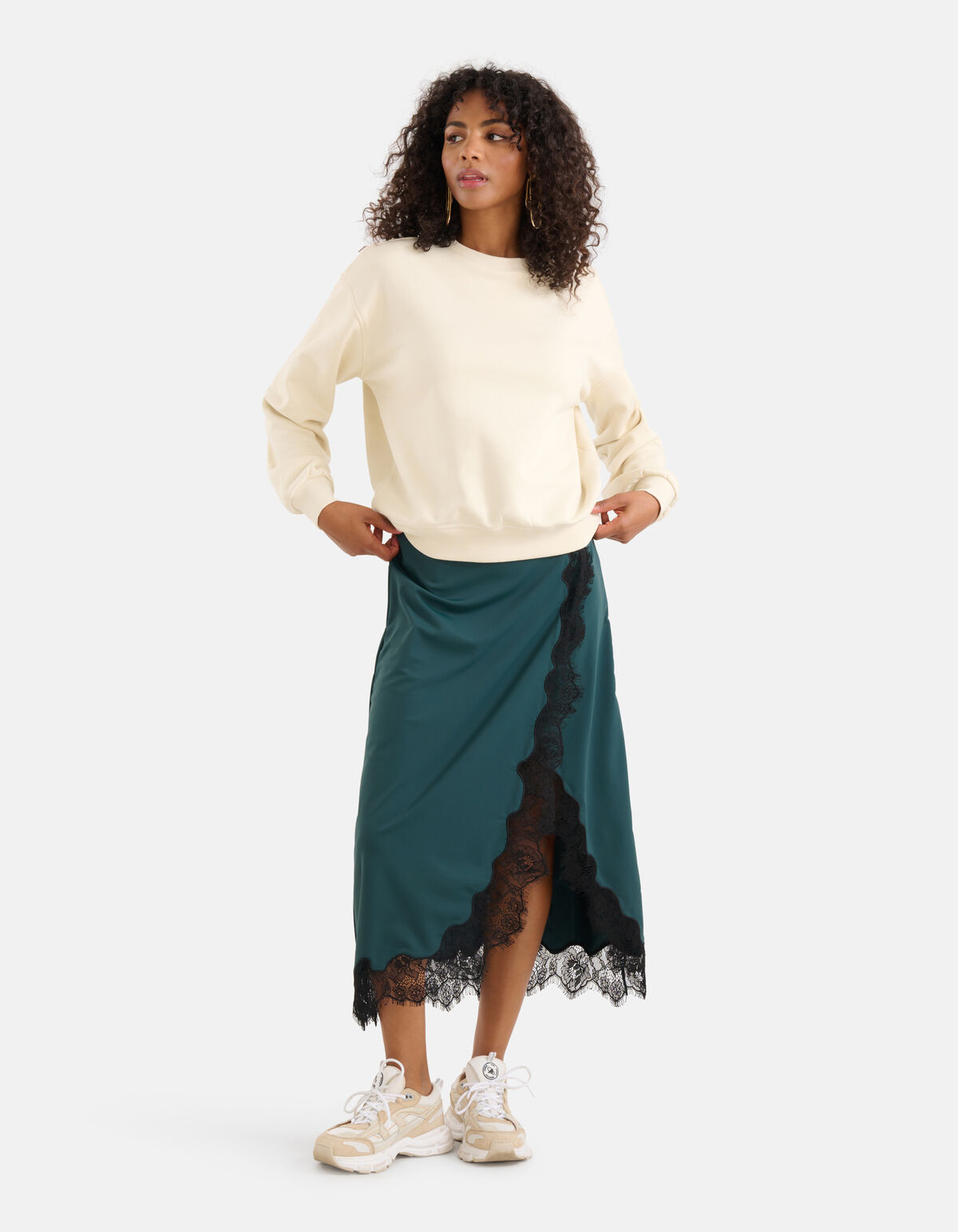 Artwork Sweater Gebroken Wit SHOEBY WOMEN